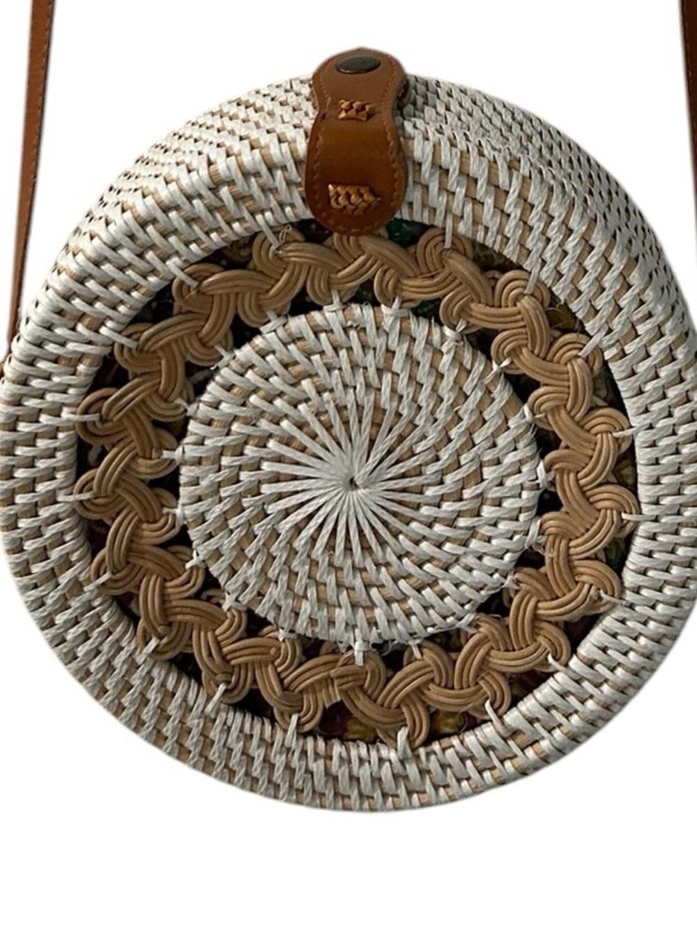 Rattan Canteen Crossbody Bag - Picture 5 of 7